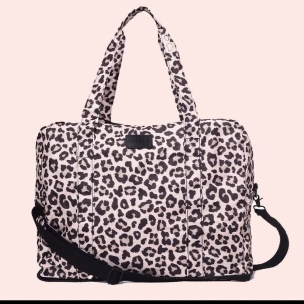 Poppy & Peonies Leopard Print Travel Bag